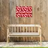 Modern - Abstract - Rood Tuinposter op houten frame 2 cm dik klein 845 -sfeer4