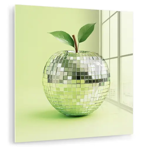 Groen - Disco - Decoratie - Appel plexiglas 5mm klein -zzzproduct_nieuw
