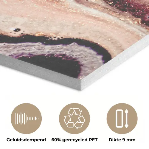 Steen - Marmer - Edelsteen - Abstract - Natuur - Roze PET vilt klein -closeup_NL