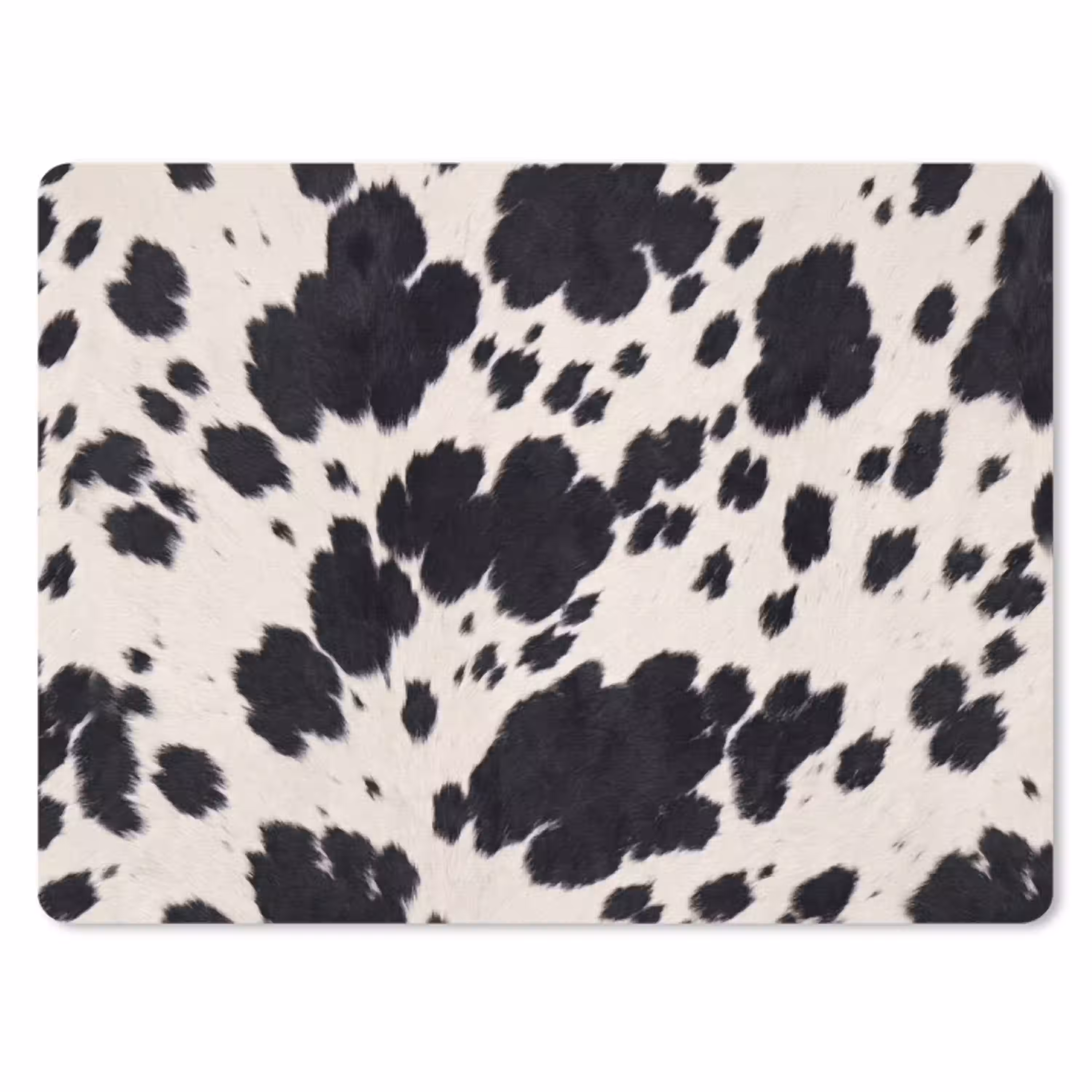 Patroon - Vacht - Zwart - Wit muismat rubber klein -3d