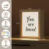 Minimalistisch - Beige - Love Light Box met kabel (Tafellamp) klein -USP_NL