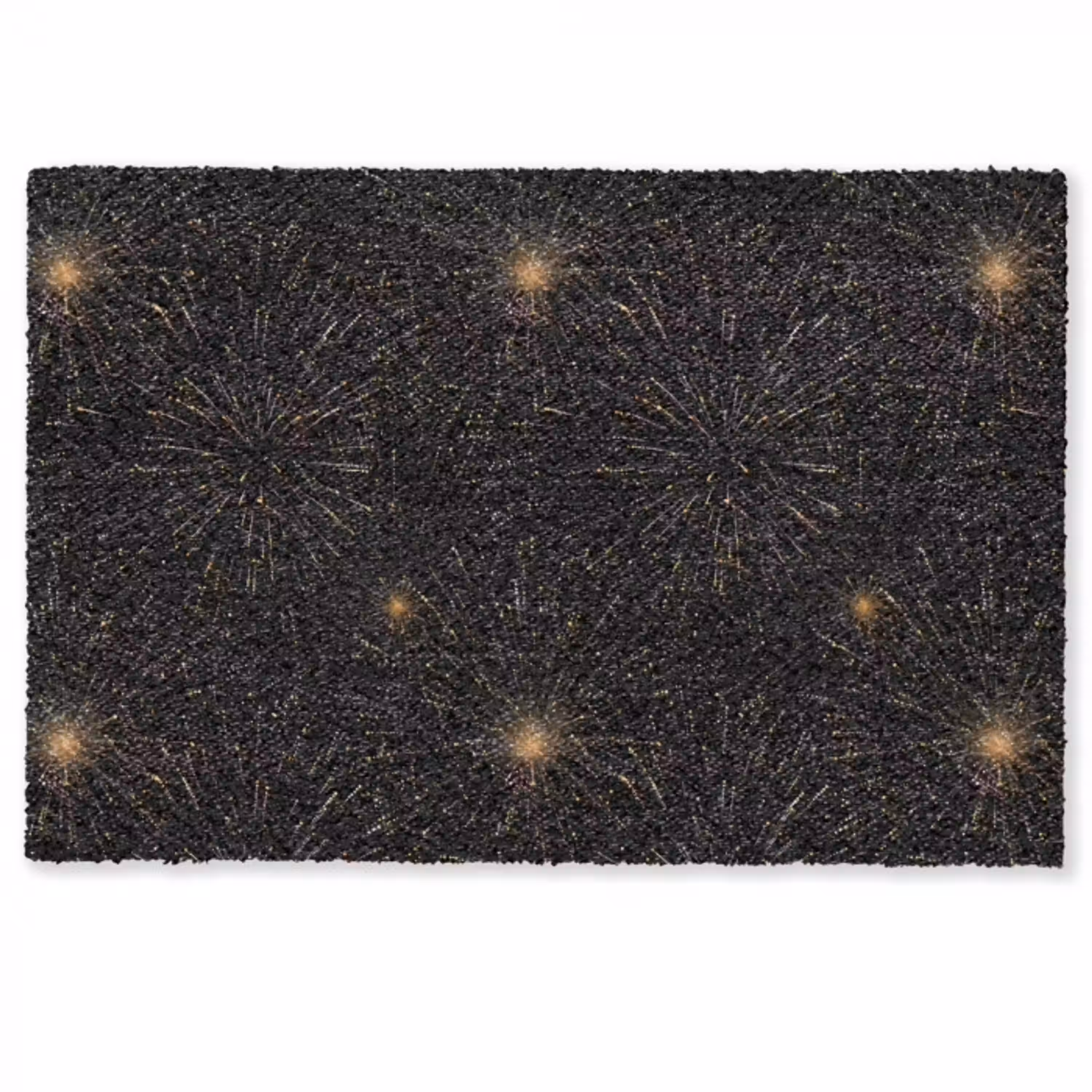Vuurwerk - Patroon - Feestelijk - Goud - Zwart Deurmat klein 898 -zkaufland3d