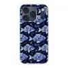 Vissen - Bloemen - Blauw Telefoonhoesje iPhone 17 Pro klein 878 -3d