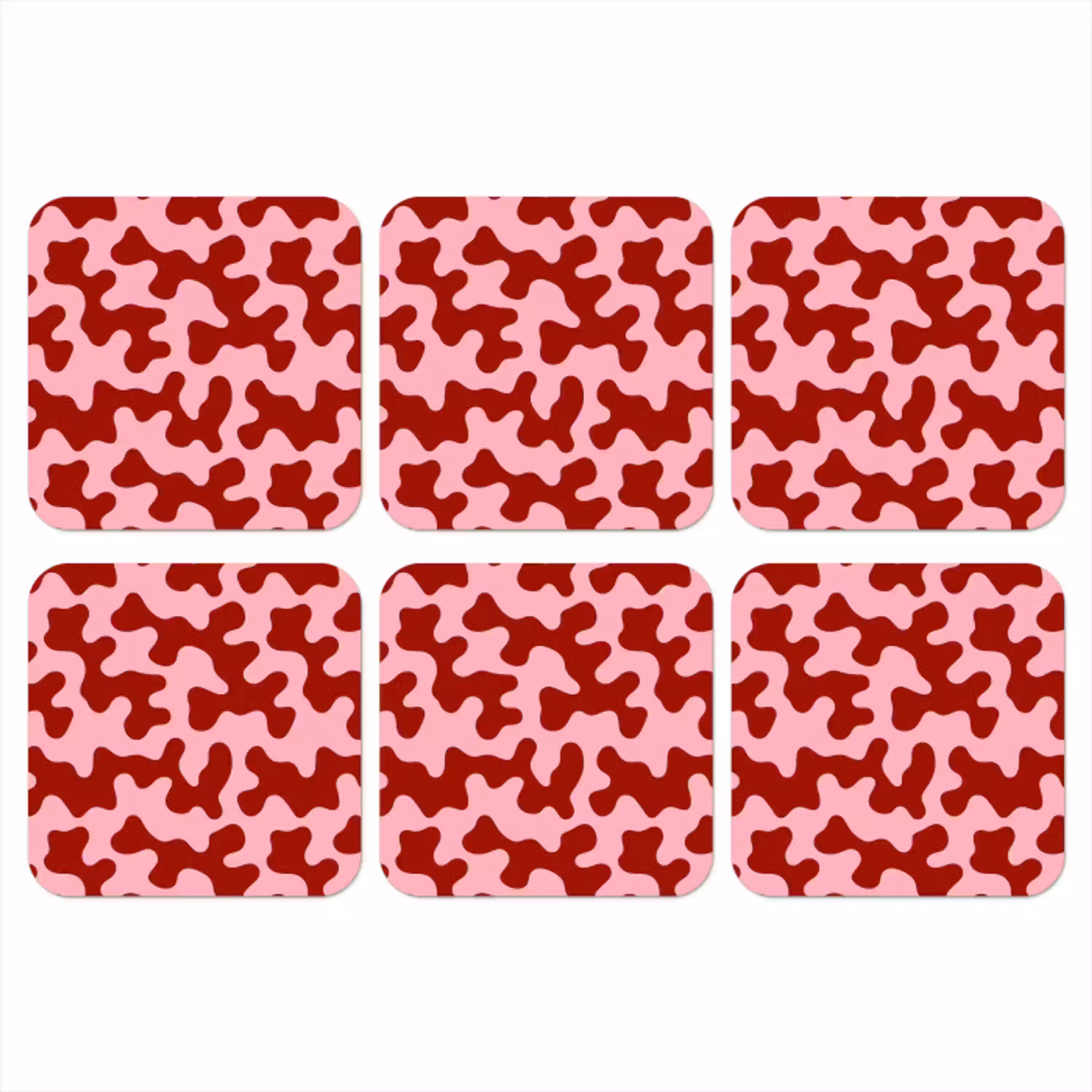Modern - Abstract - Rood onderzetter kurk middel 366 -3d