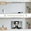 Vrouw - Lolly - Zwart keuken achterwand spatscherm klein -voor_na_NL