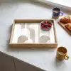 Abstracte bogen - Modern - Beige Dienblad Rechthoek middel -sfeer2