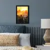 Koeien - Zonsondergang - Weiland - Dieren fotolijst zwart zonder passe partout klein -sfeer3