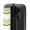 Golvende strepen in groene tinten NBS - Handbagage koffer - Kinderen Unisex middel -slot