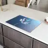 Blauw - Bloem - Glazen - Sierlijk Inductie beschermer vinyl 3mm klein -sfeer8