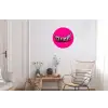 Banaan - Zebraprint - Roze Wandcirkel aluminium klein -woonkamer
