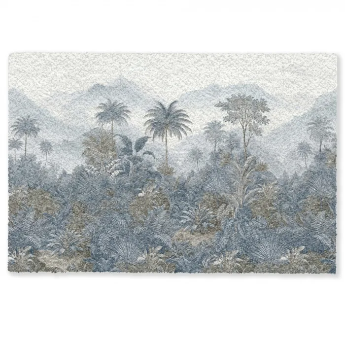 Jungle - Landschap - Blauw Deurmat klein -zkaufland3d