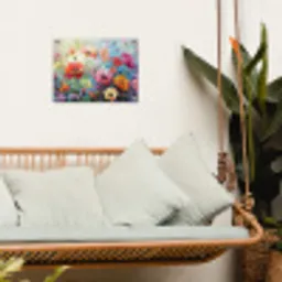Bloemen - Kleurrijk - Waterverf - Natuur - Zomer tuinposter los doek klein -sfeer7