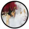 Rood - Marmer - Abstract - Goud - Modern Fotolijst rond zonder passe partout klein -3d