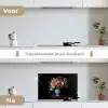 Kleur - Vaas - Bloemen - Boeket keuken achterwand spatscherm klein -voor_na_NL