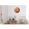 Glazen - Bloem - Zonlicht Wandcirkel aluminium klein -woonkamer