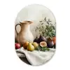Fruit - Kruiden - Landelijk Wandcirkel Ovaal Glas middel -3d