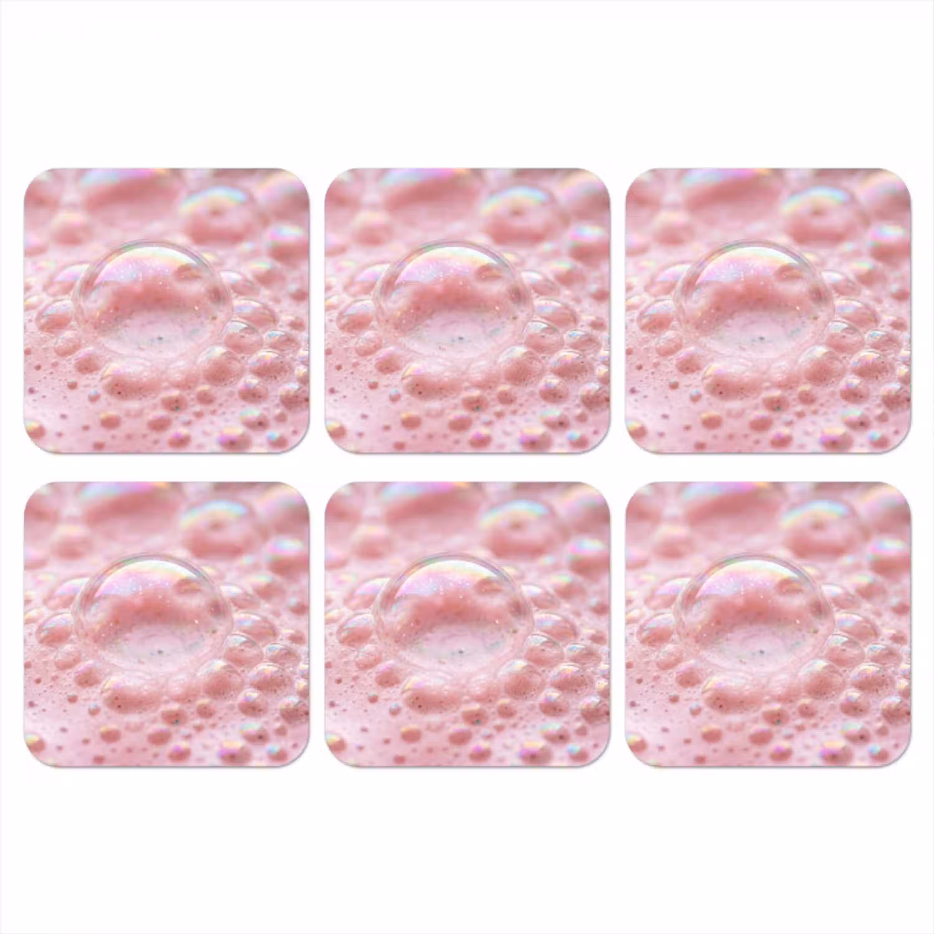Schuim - Structuur - Roze onderzetter kurk middel -3d