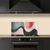 Abstract - Golven - Sierlijk - Roze keuken achterwand spatscherm klein -sfeer1