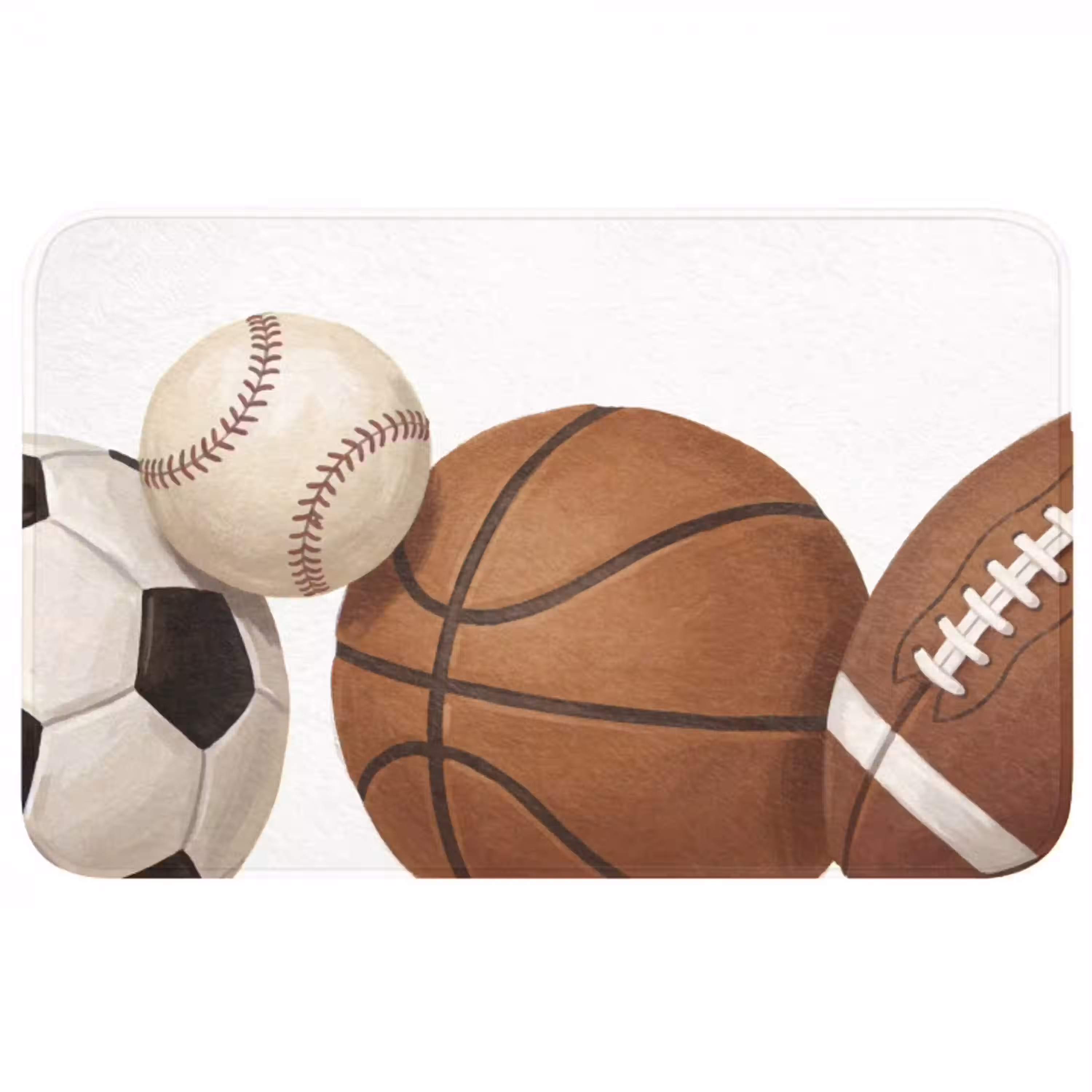 Sport - Ballen - Illustratie Badmat middel -3d