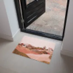 Heuvellandschap - Grafisch - Terracotta Deurmat klein -sfeer5