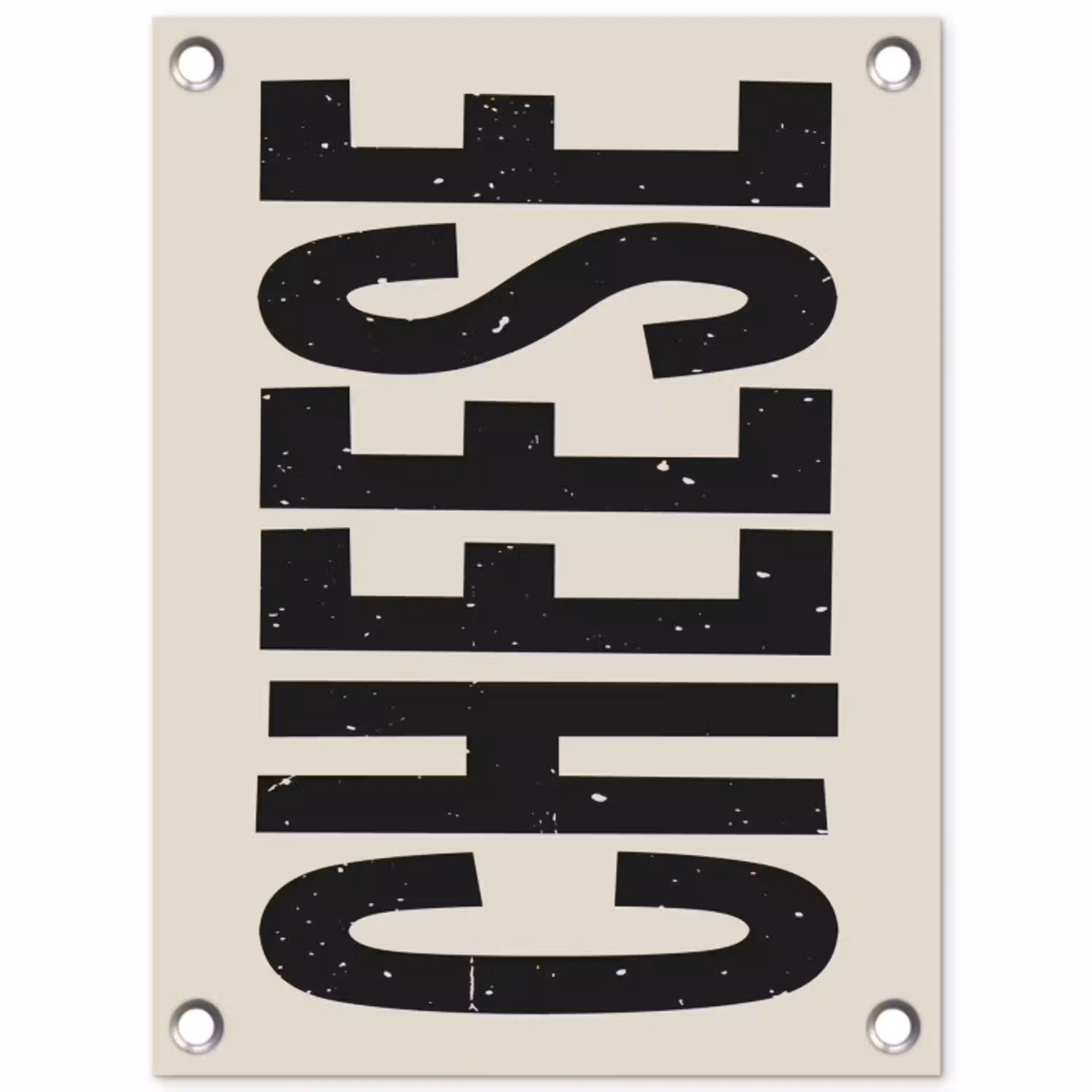 Kaas - Decoratie - Beige - Cheese tuinposter los doek klein -3d