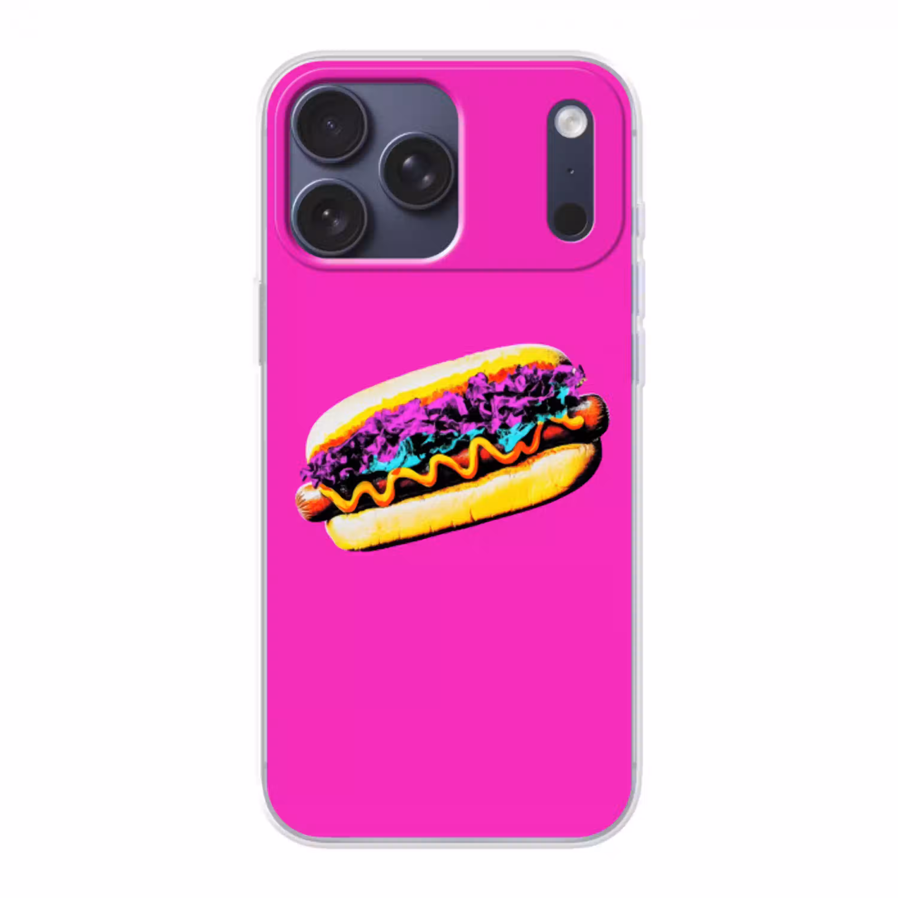 Hotdog - Roze - Retro Telefoonhoesje iPhone 17 Pro Max klein -3d