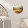 Landschap - Illustratie - Natuur Wandcirkel kunststof plaat 5mm dik klein -sfeer5
