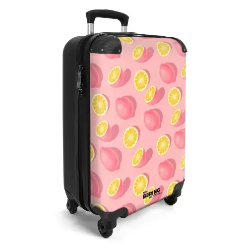 Pink limoncello Koffer - NBS - Handbagage middel -productfoto_3d