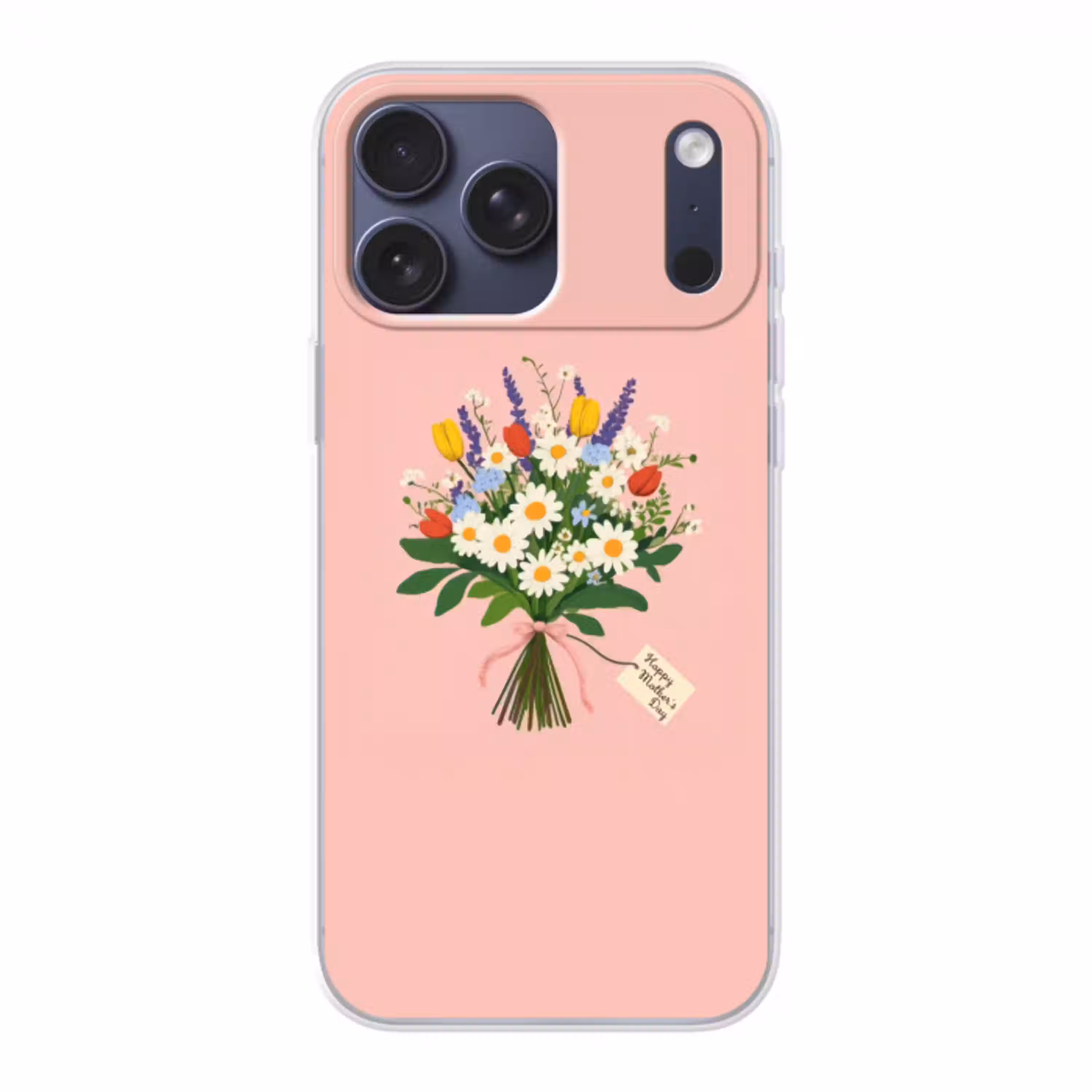 Bloemen - Lint - Kaartje Telefoonhoesje iPhone 17 Pro Max klein -3d