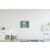 Eend - Koksmuts - Cute - Vogel textielposter latten blank klein -kinderkamer