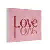 Love - Roze - Spiegeling PET vilt klein -3d