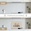 Beige - Winter - Quote - Cozy keuken achterwand spatscherm klein -voor_na_NL