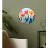 Illustratie - Bloemen - Kleurrijk Wandcirkel plexiglas klein -sfeer3