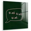 Tekstwolkje - Donkergroen - BLAH BLAH BLAH plexiglas 5mm klein -zzzproduct_nieuw