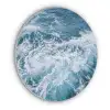 Golven - Oceaan - Blauw Akoestische PET Vilt - Rond klein -3d