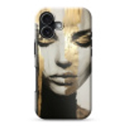 Ogen - Gezicht - Goud - Strepen Toughcase MagSafe Apple iPhone 17 klein -3d