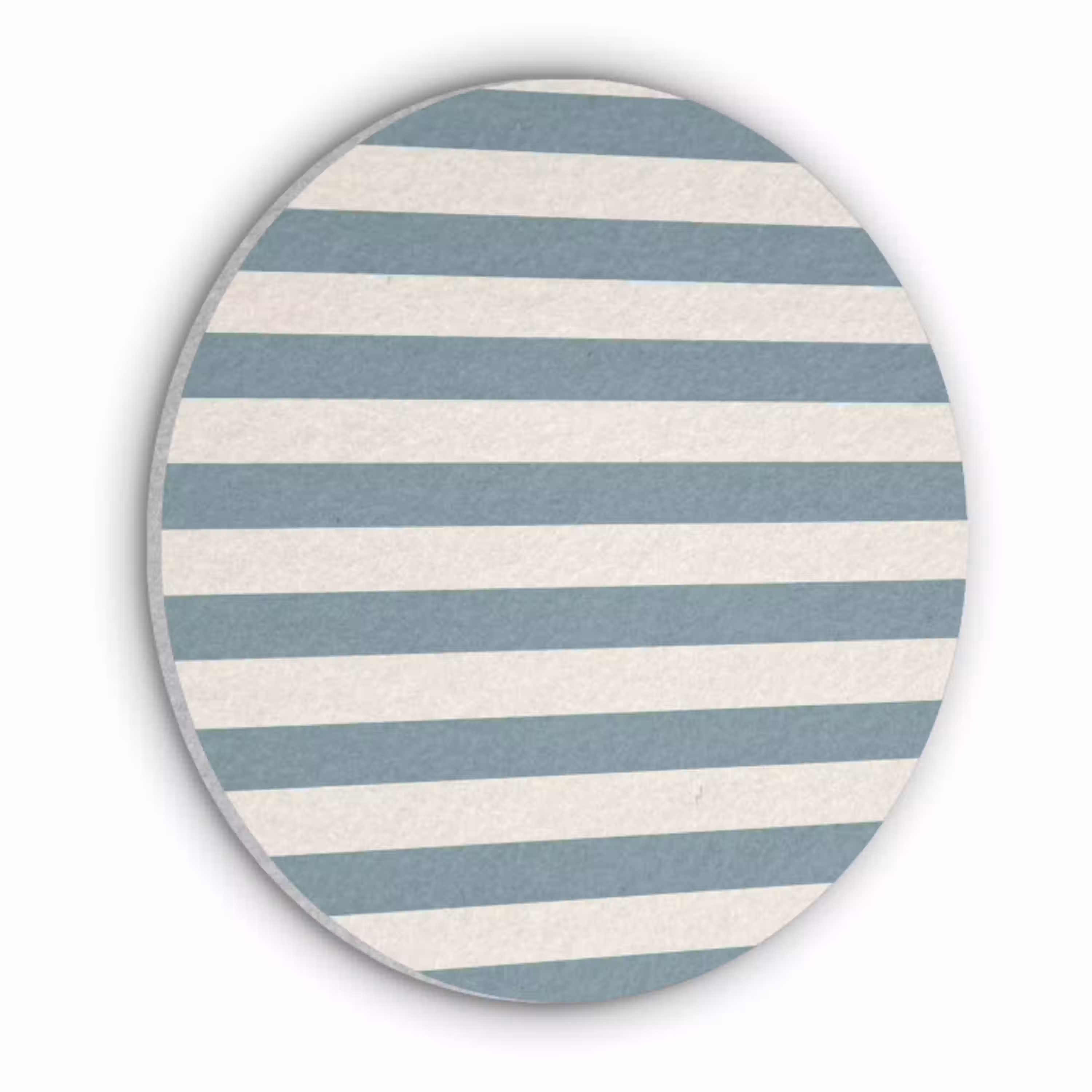 Strepen - Modern - Blauw Akoestische PET Vilt - Rond klein 838 -3d