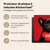 Amor - Hond  - Hartje - Rood Inductie beschermer vinyl 3mm middel -usfeer2_FR