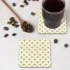 Symmetrisch - Motief - Beige onderzetter kurk middel 366 -sfeer2