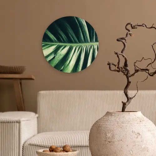 Bladeren - Tropisch - Jungle Wandcirkel plexiglas klein -sfeer1