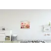 Bloemen - Watercolor - Roze - Abstract - Kunst textielposter latten blank klein -kinderkamer
