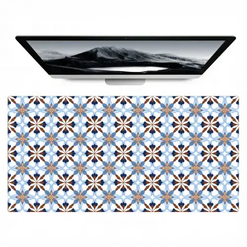 Ornament - Tegel - Kleurrijk Muismat XXL klein 681 -zzz3d