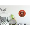 Vrouw - Kleurrijk - Dierenprint - Bloemen Wandcirkel aluminium klein -kinderkamer