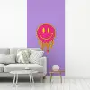 Smiley - Drip - Neon fotobehang vinyl groot -woonkamer