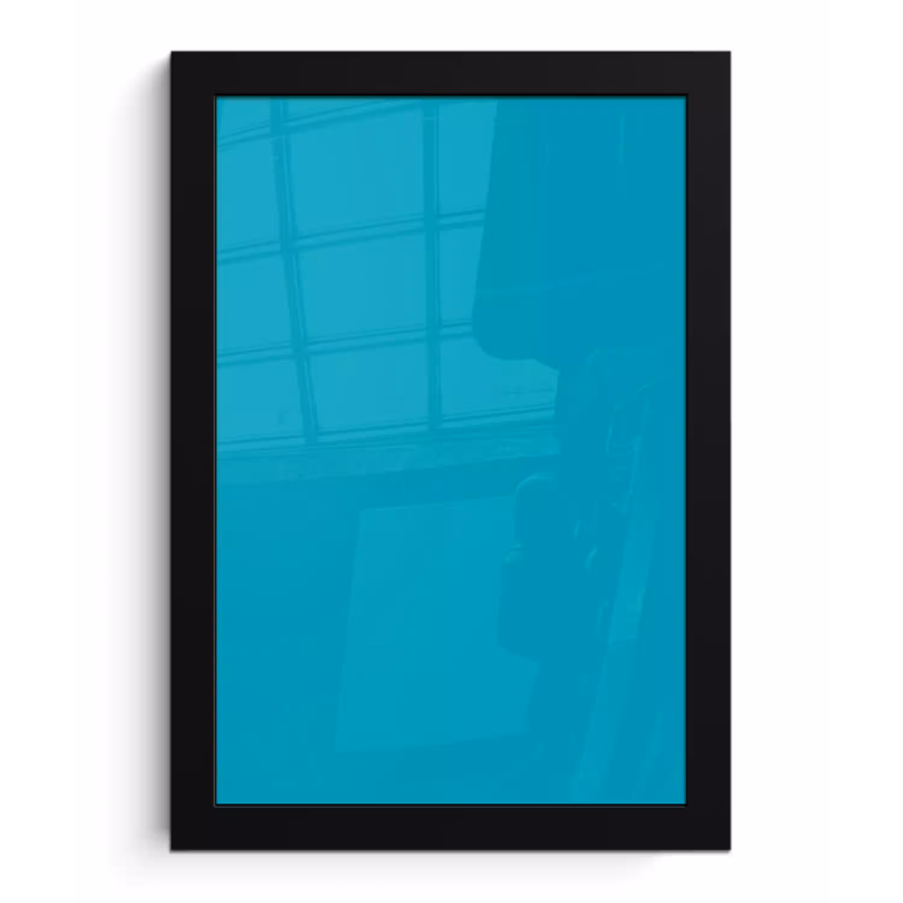 Deep - Turquoise - Turkoois fotolijst zwart zonder passe partout klein 224 -3d