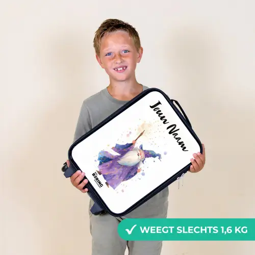 Oude tovenaar met staf Kinderkoffer - Zwart klein -sfeer4_NL