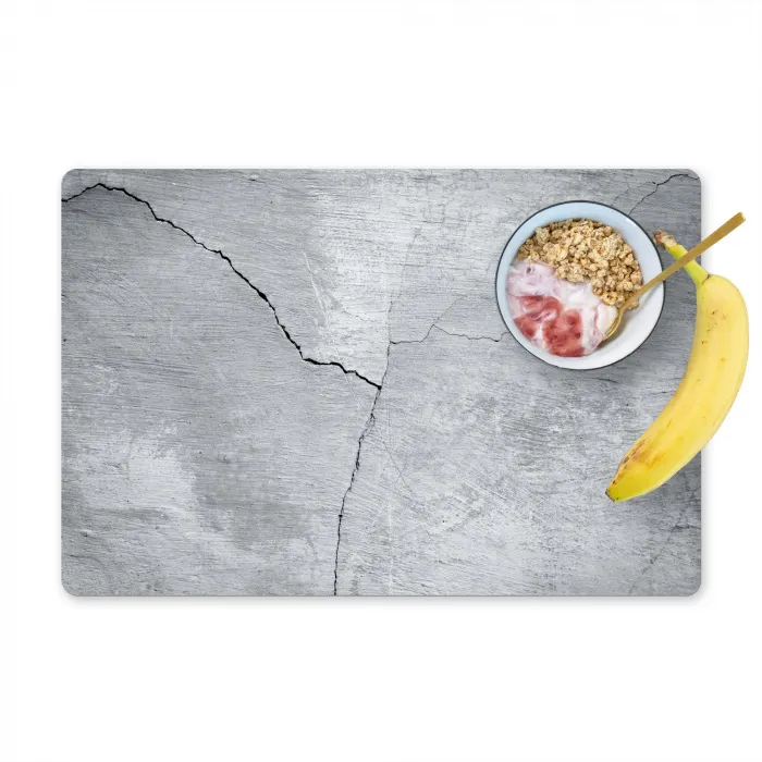 Beton - Scheur - Grijs Placemat vinyl groot -zzzproduct_Kitchenyeah-website
