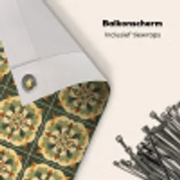 Ornament - Patroon - Groen Balkonbeschermer Duitsland klein 596 -closeup_NL