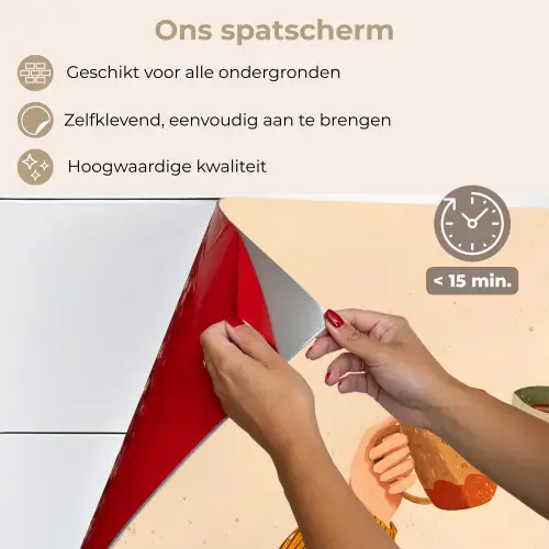 Illustratie - Mokken - Proosten - Bruin keuken achterwand spatscherm klein -spatscherm_NL