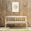 Schelp - Minimalistisch - Wit Tuinposter op houten frame 2 cm dik klein -sfeer4